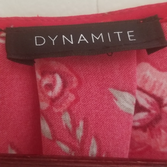 Red floral top wrap - Picture 3 of 3